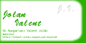 jolan valent business card